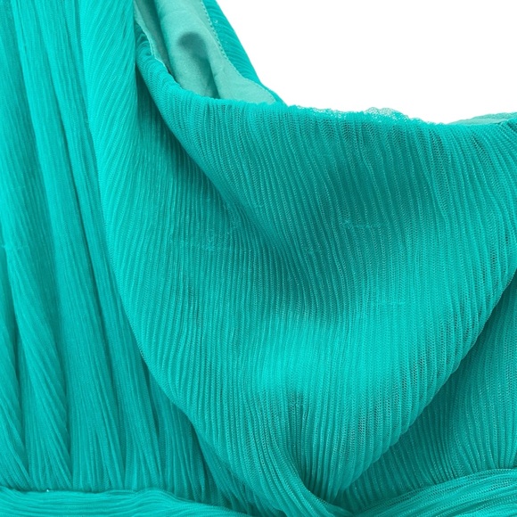 NWT Endless Rose One Shoulder Tiered Tulle Mini Dress Jade Green Size Medium - Picture 10 of 15